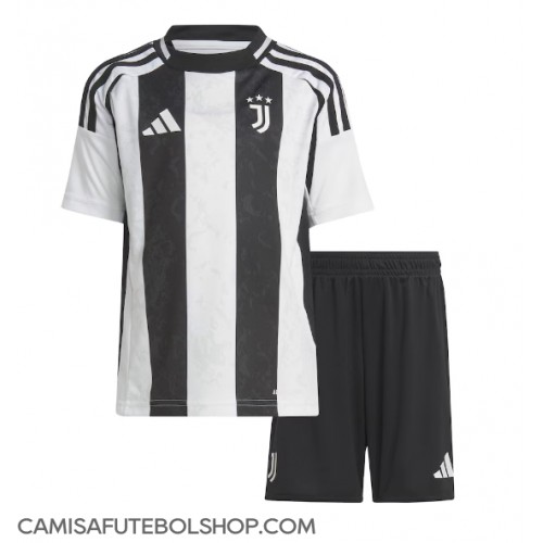 Camisa de time de futebol Juventus Replicas 1º Equipamento Infantil 2024-25 Manga Curta (+ Calças curtas)